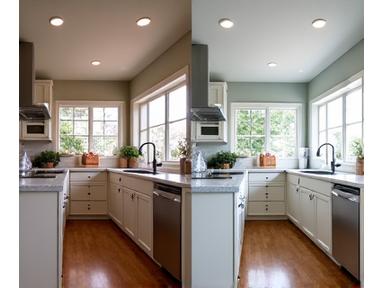 Before and after kitchen renovation