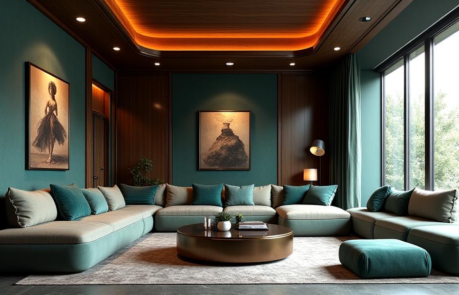 Luxury custom interior with premium materials